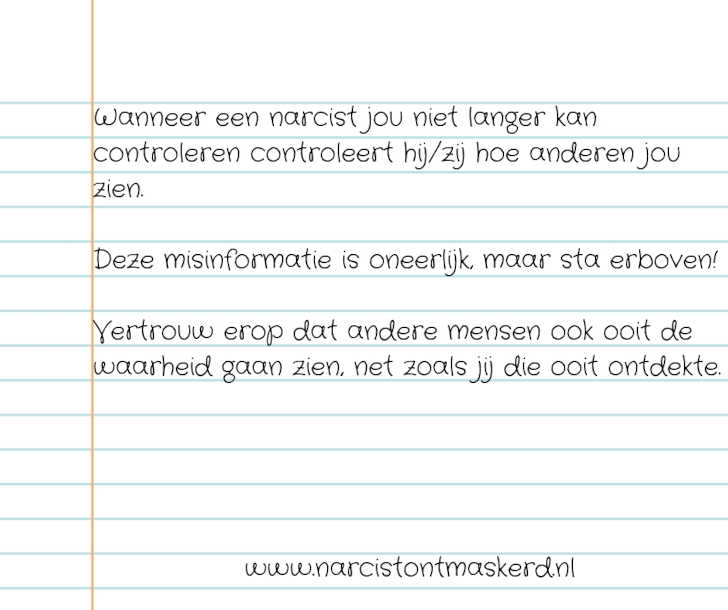 Wanneer een narcist jou niet langer kan controleren...